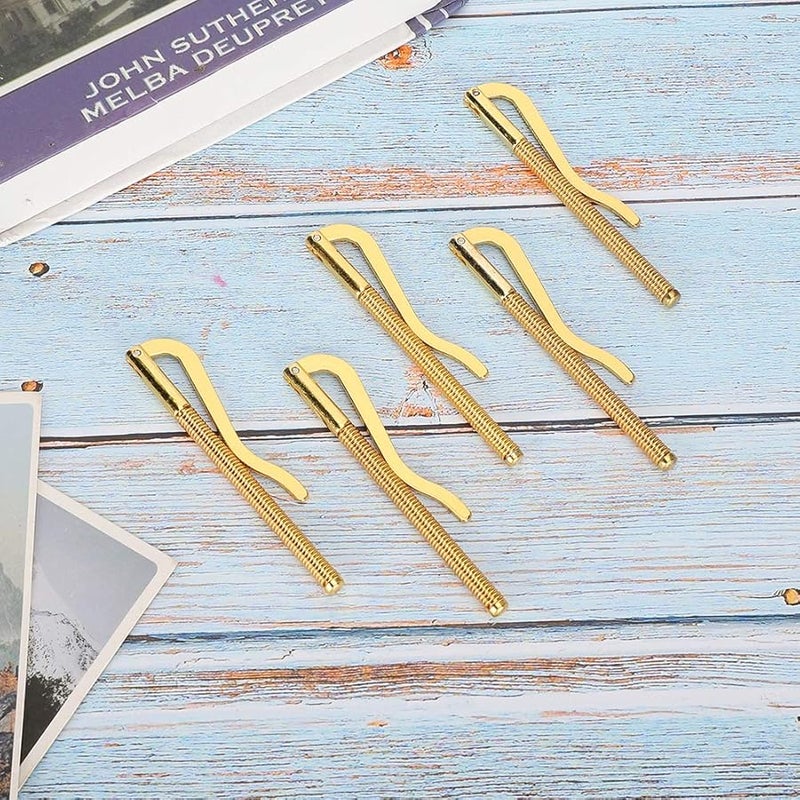 Respicefinem Money Clip 5Pcs Gold Electroplated Steel High Hardness Spring 85Mm For Leather Wallet - Image 4